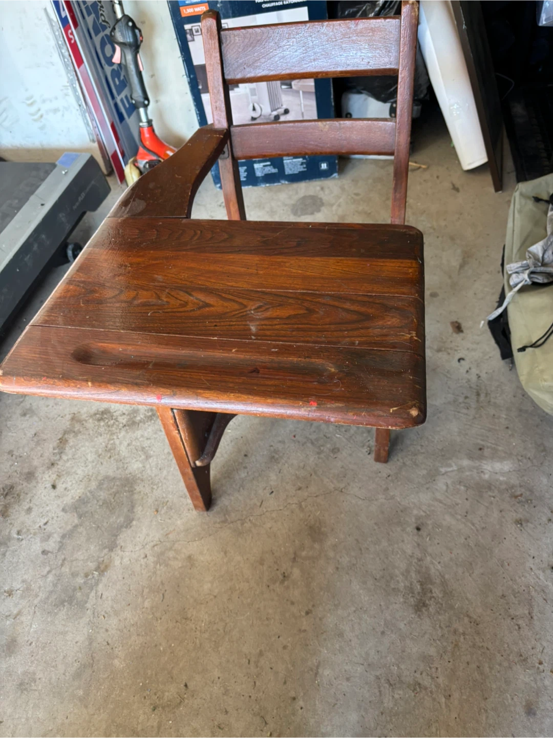 Vintage Wooden School Desk Chair