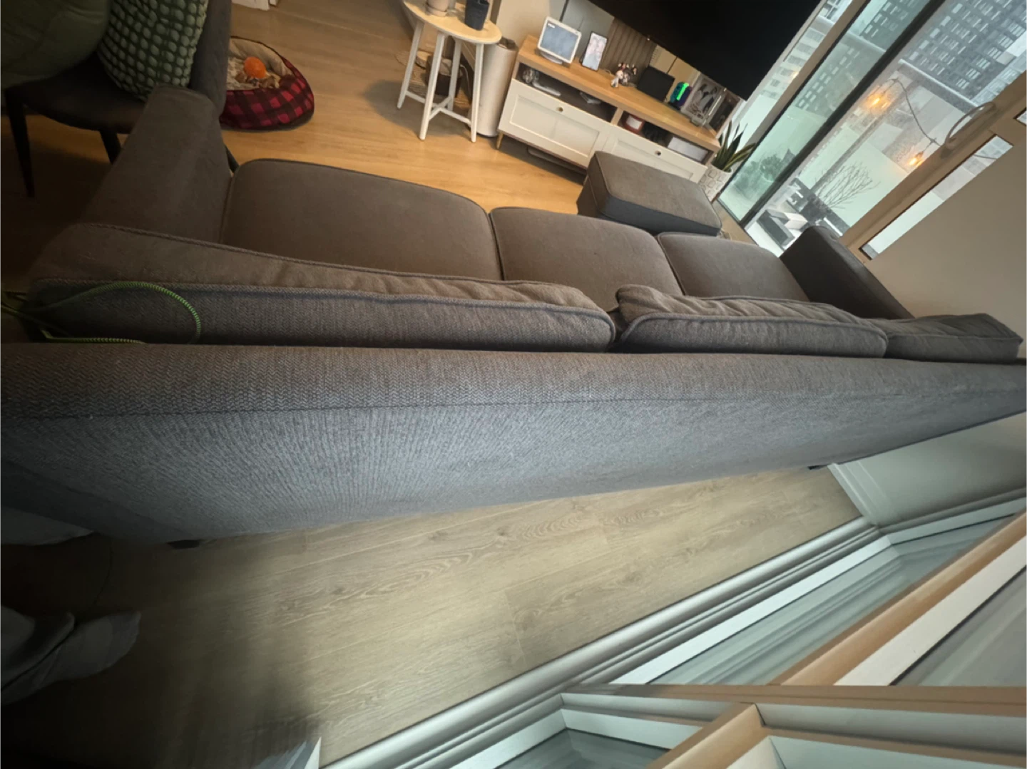Dark Grey 3-Seater Sofa - photo 2