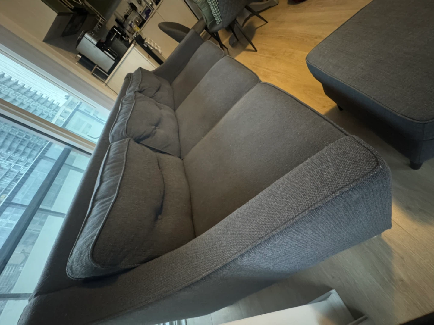 Dark Grey 3-Seater Sofa