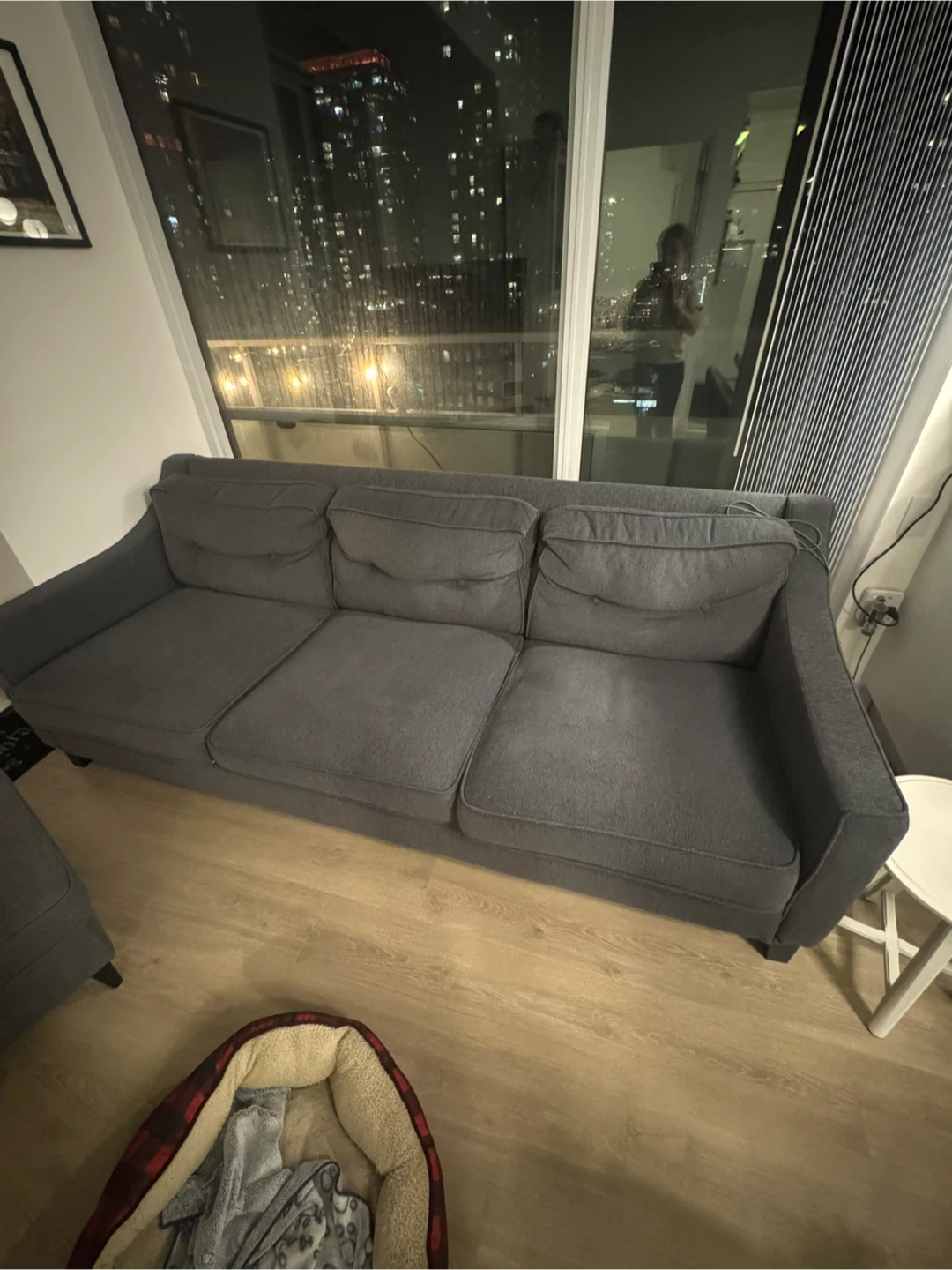 Dark Grey 3-Seater Sofa - photo 4