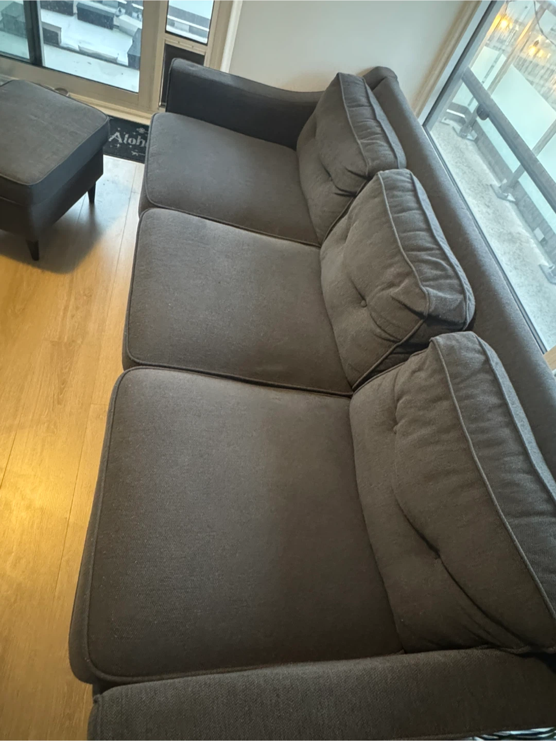 Dark Grey 3-Seater Sofa - photo 3