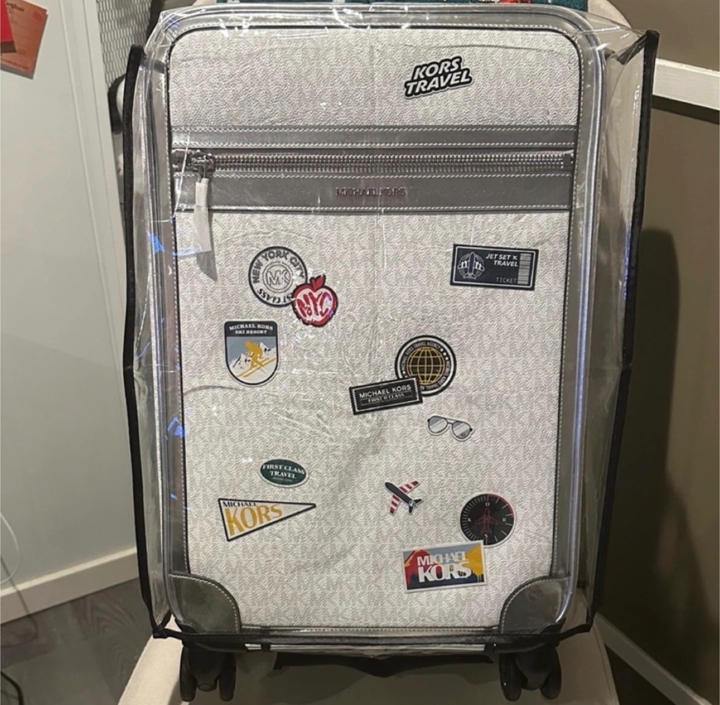 Michael Kors White Monogram Carry-On Luggage - photo 5