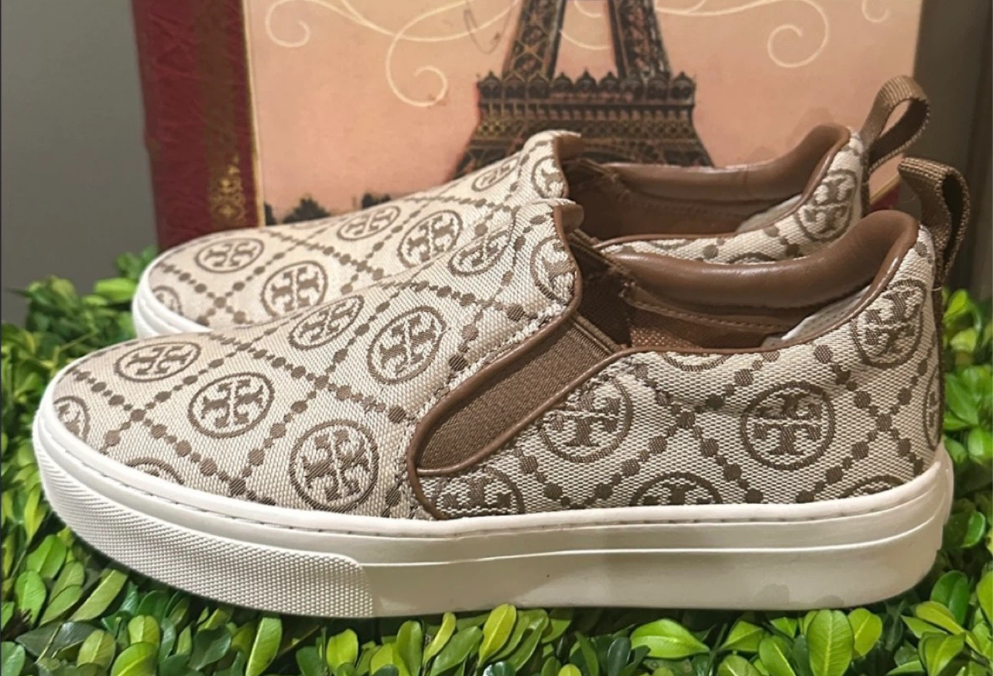Tory Burch Logo Print Slip-On Sneakers - photo 2