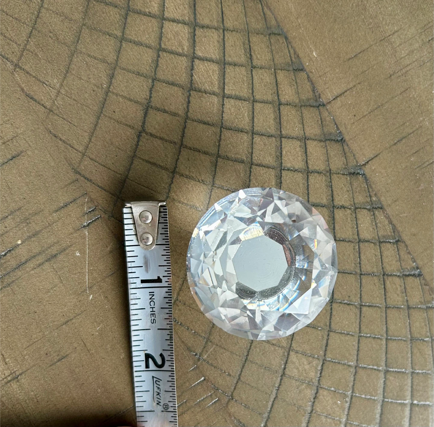 Set of 2 Crystal Look Cabinet/Drawer Knobs, never used - photo 2