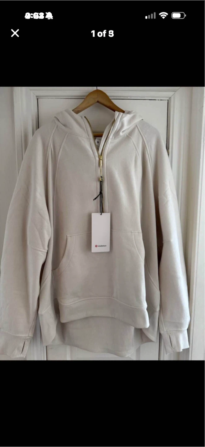 Lululemon Scuba Oversized Half-Zip Long Hoodie XL/XXL Beige