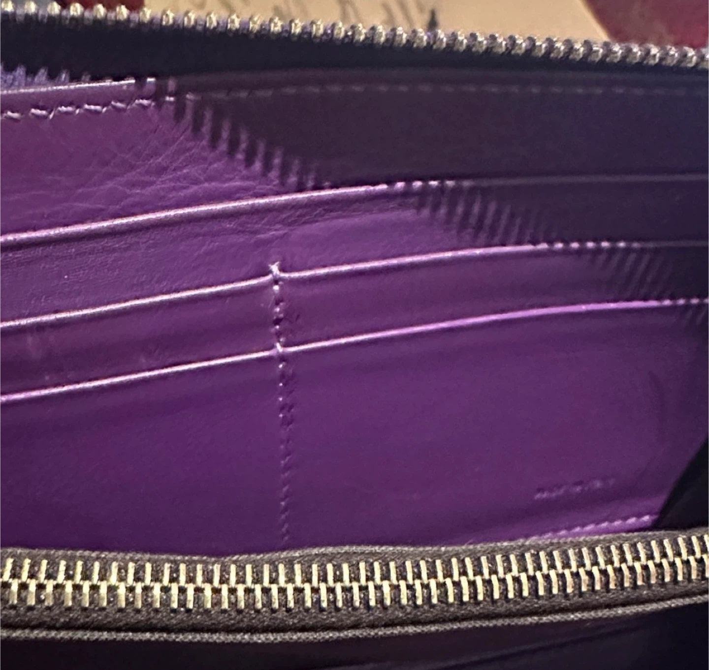 Fendi Purple Embossed Zip Around Wallet - photo 3