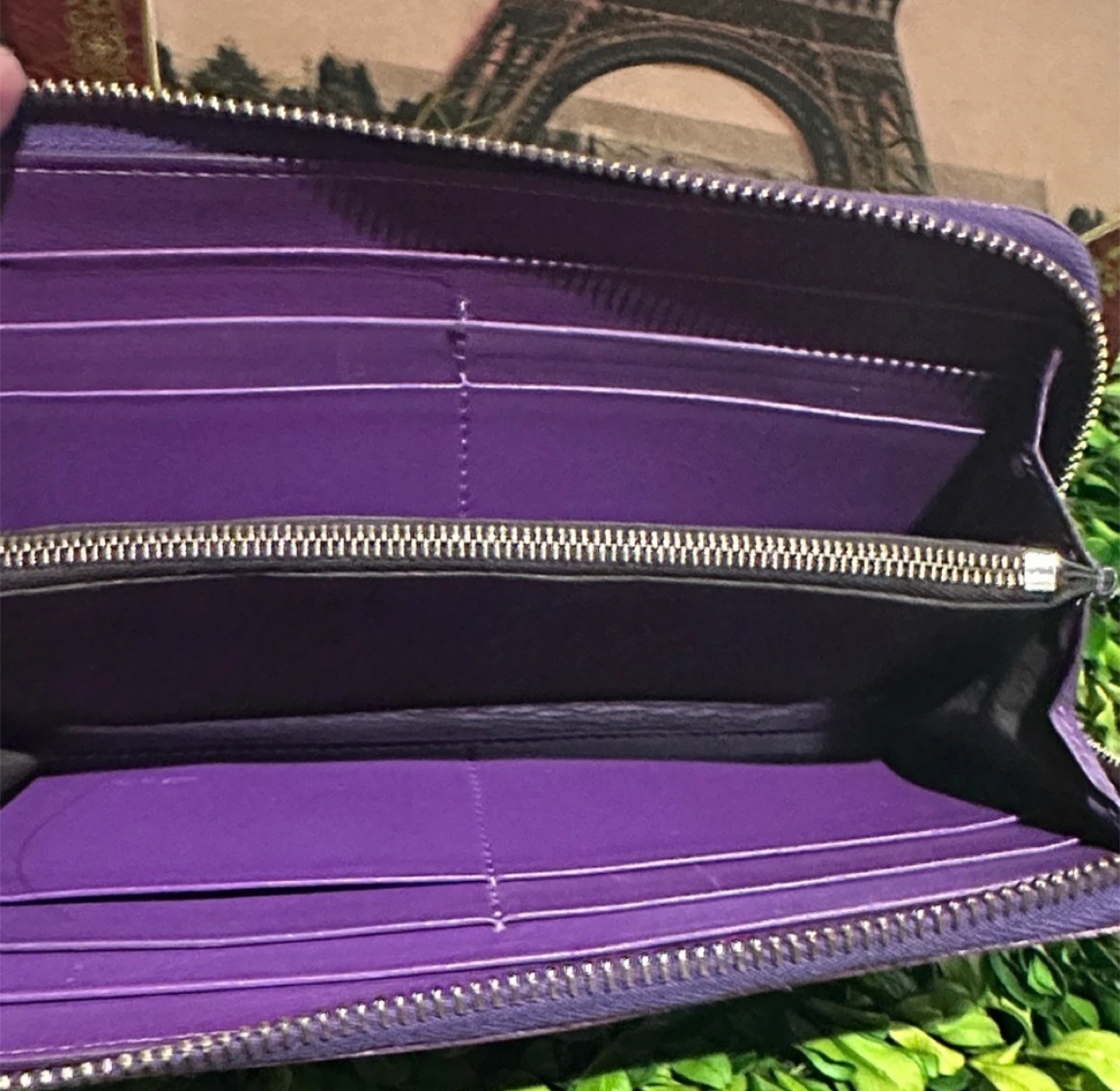 Fendi Purple Embossed Zip Around Wallet - photo 4
