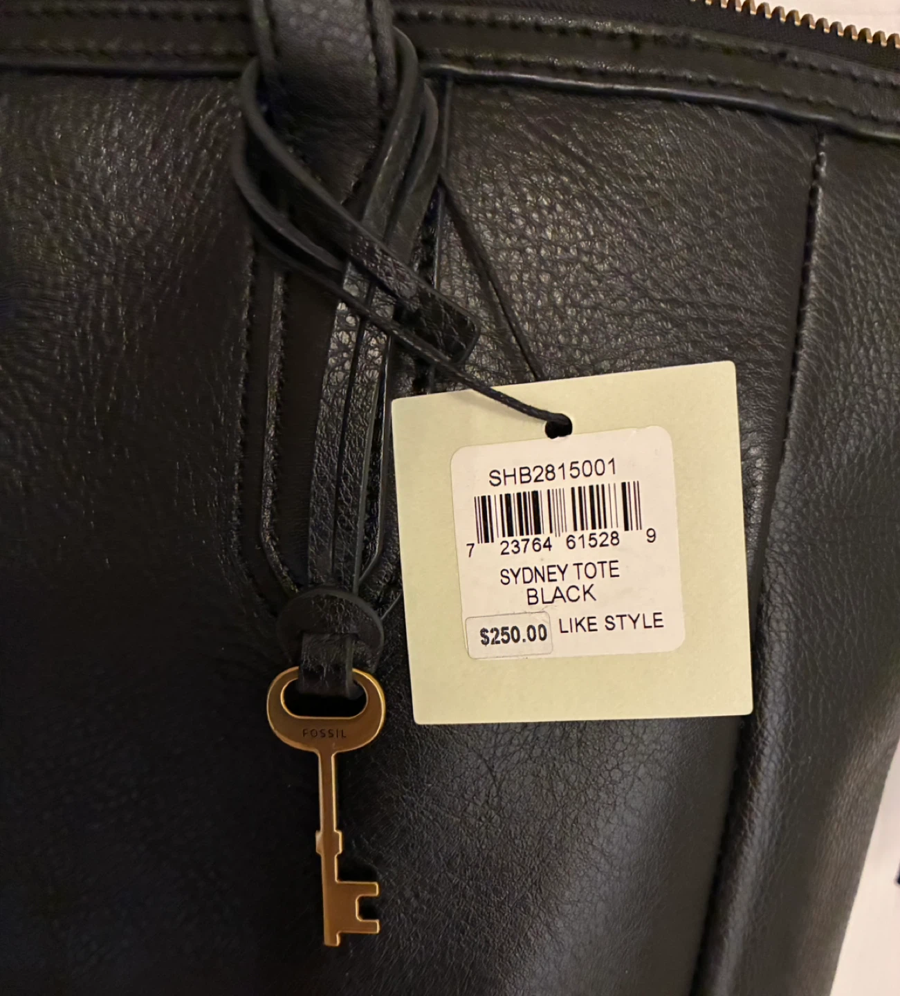 BNWT—Fossil Sydney Tote Bag - Black - photo 2