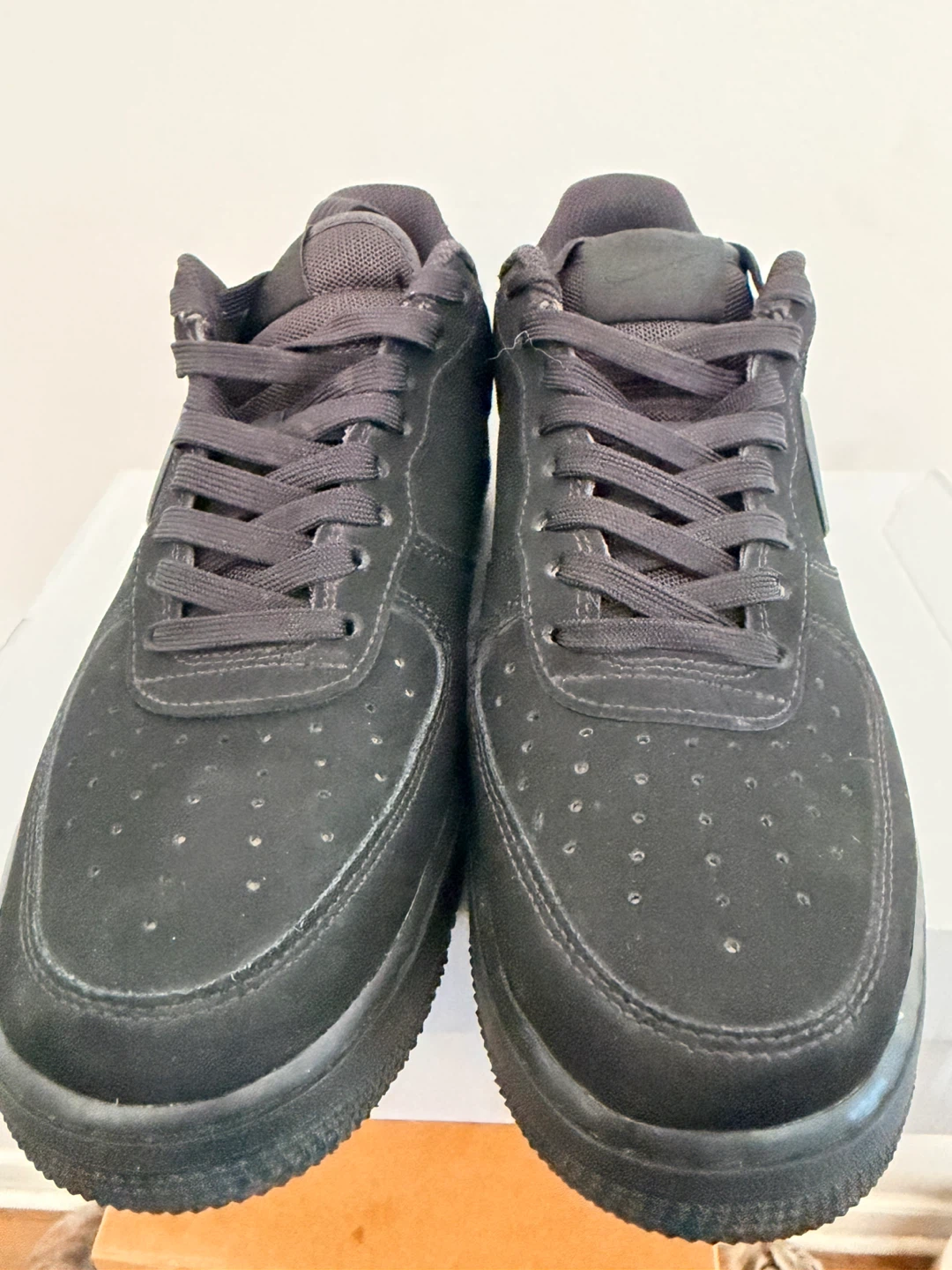 Nike Air Force 1 '07 Black University Blue Shoes Size 10.5 - photo 2