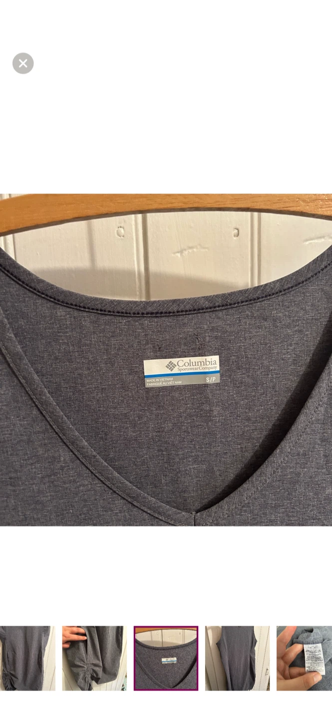 Columbia Grey V-Neck Tank Dress with Ruched Side - photo 4