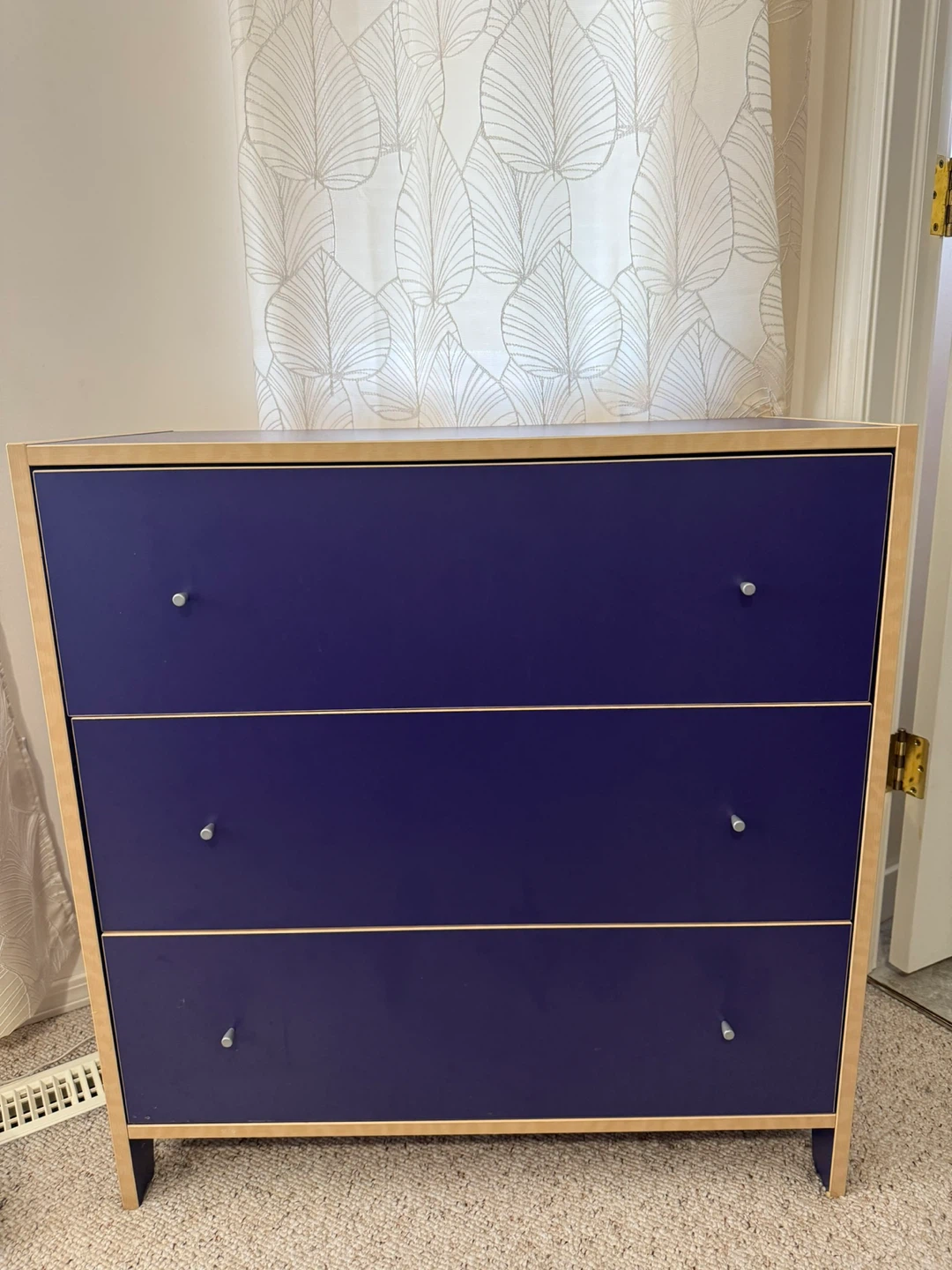 Three Drawer Dresser - Deep Blue