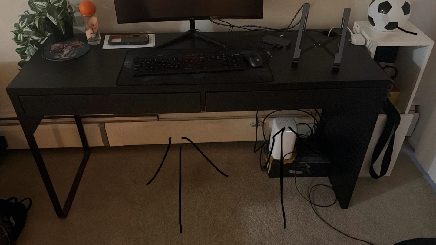 IKEA desk with sliding doors - photo 2