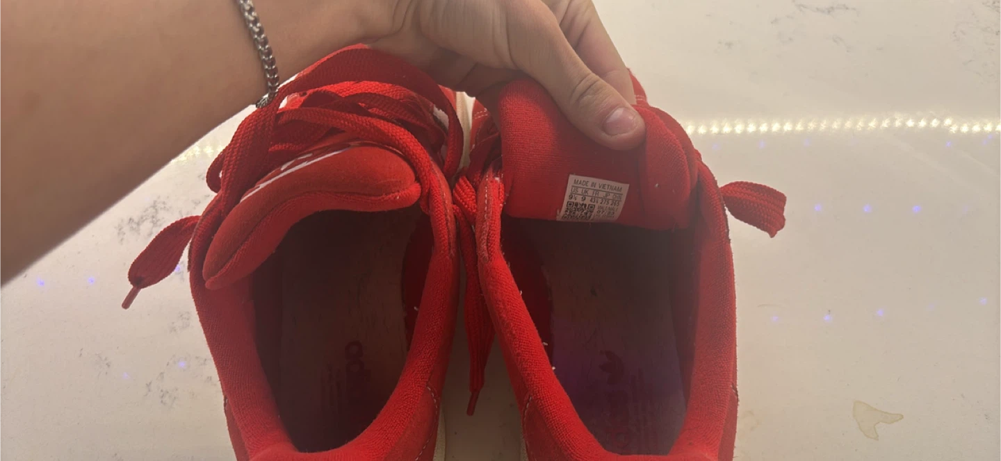 Adidas campus red suede sneakers - photo 3