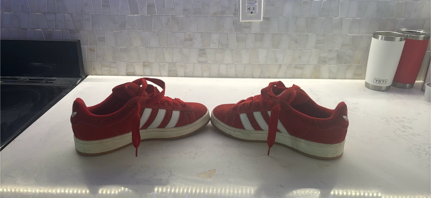 Adidas campus red suede sneakers - photo 2