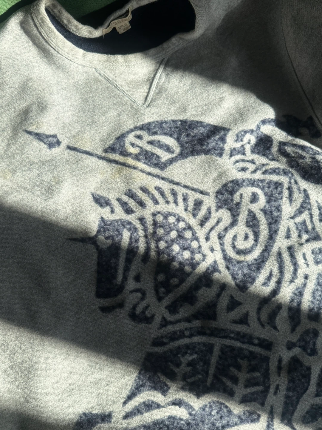 Men's grey Burberry Brit  Equestrian Knight sweatshirt - photo 3
