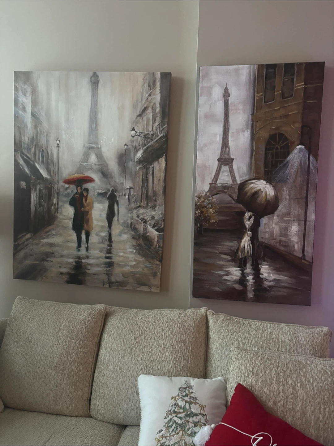 A pair of Canvas Art Scenes