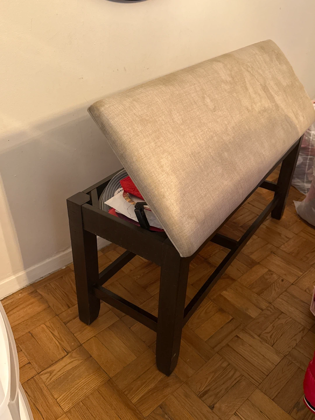 Storage Bench with Upholstered Top - photo 2