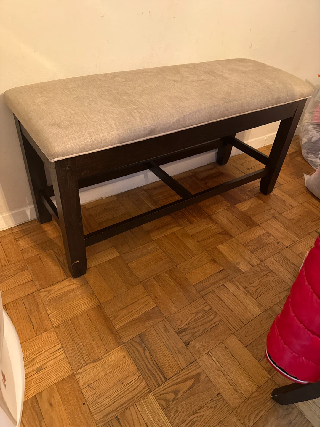 Storage Bench with Upholstered Top