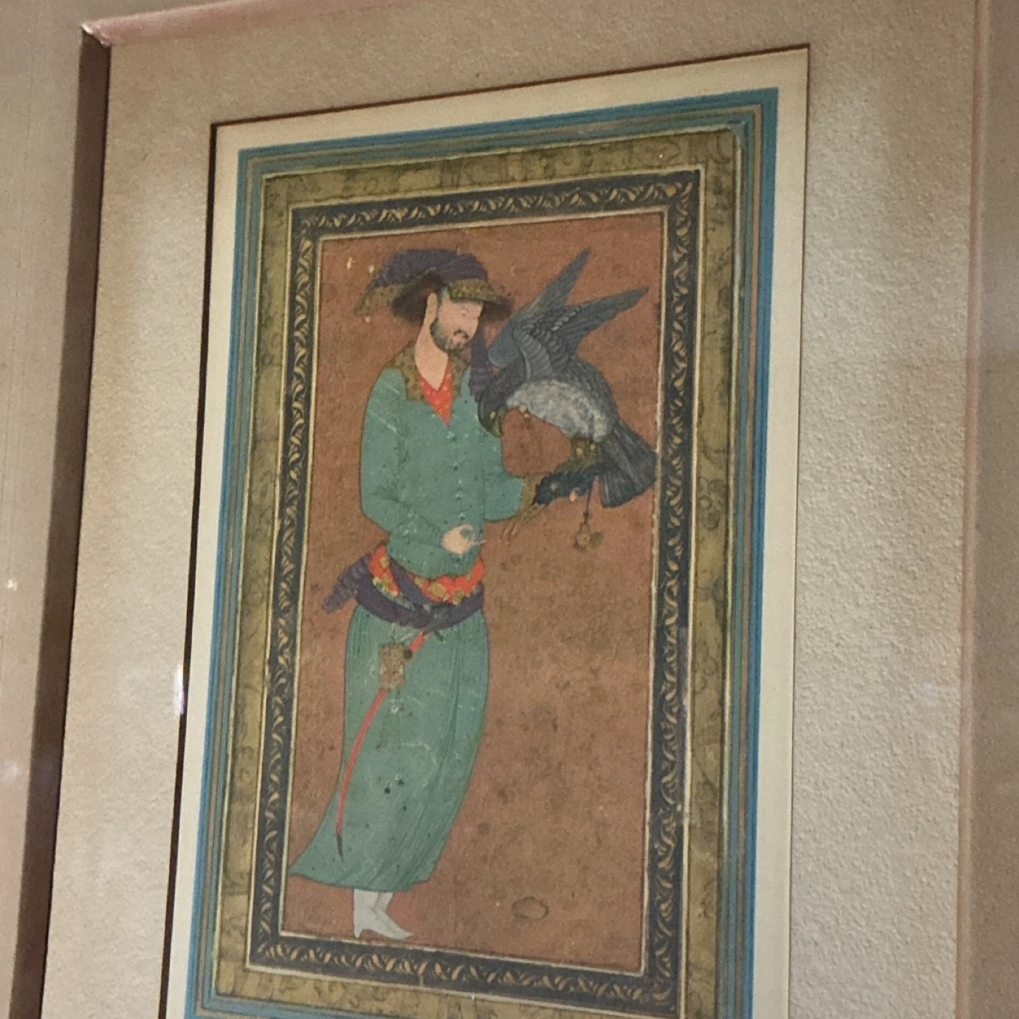 Antique print of a Man with a Falcon - photo 2