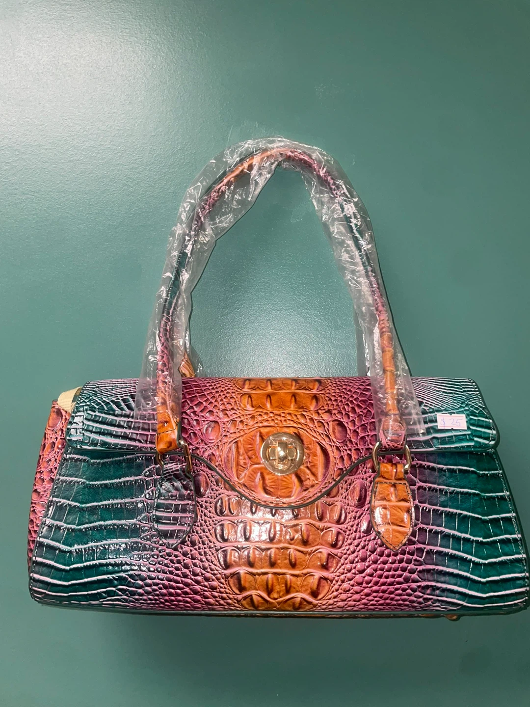 Women's Faux Alligator Embossed Handbag - photo 2