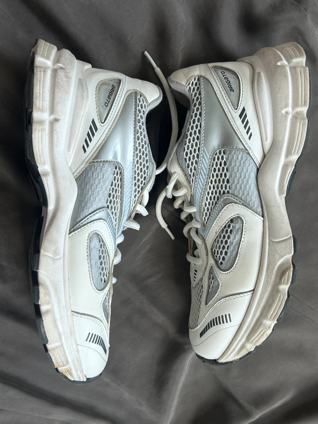Axel Arigato White & Silver Marathon Runner Sneakers - photo 3