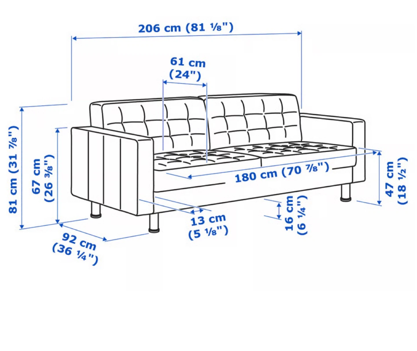 IKEA Morabo Black Leather Sofa - photo 2