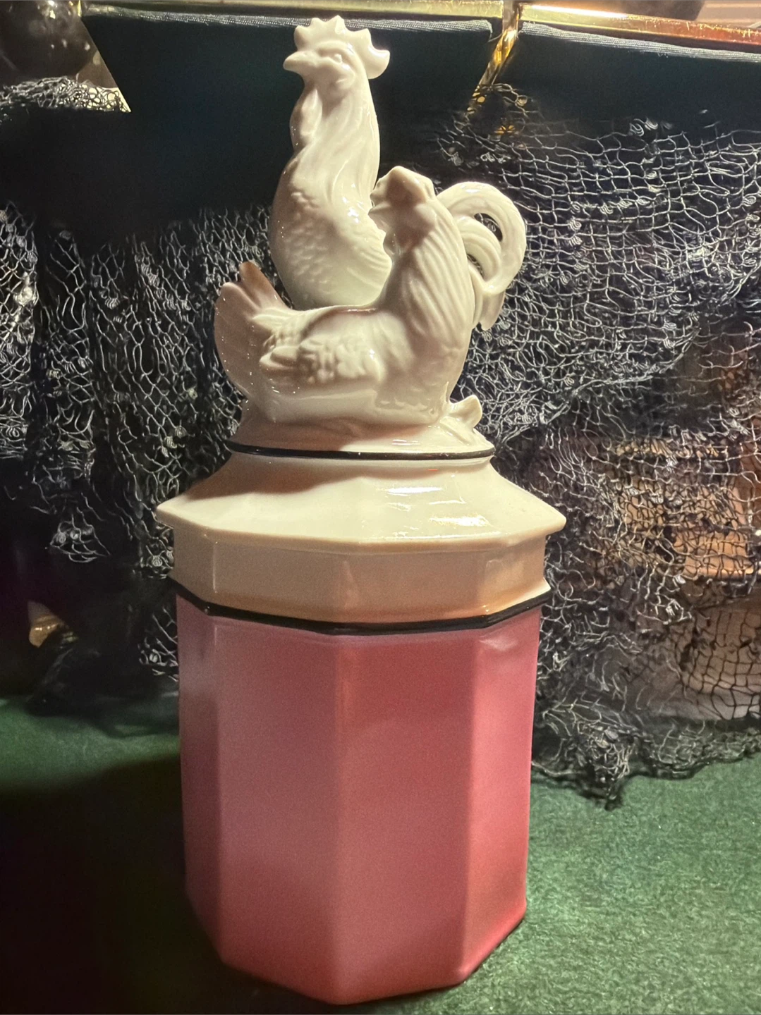 Vintage Rooster Ceramic Jar with Lid - photo 3
