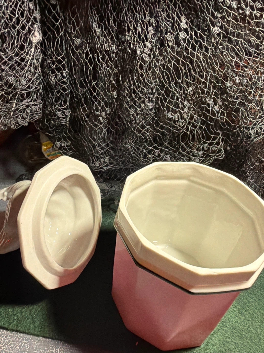 Vintage Rooster Ceramic Jar with Lid