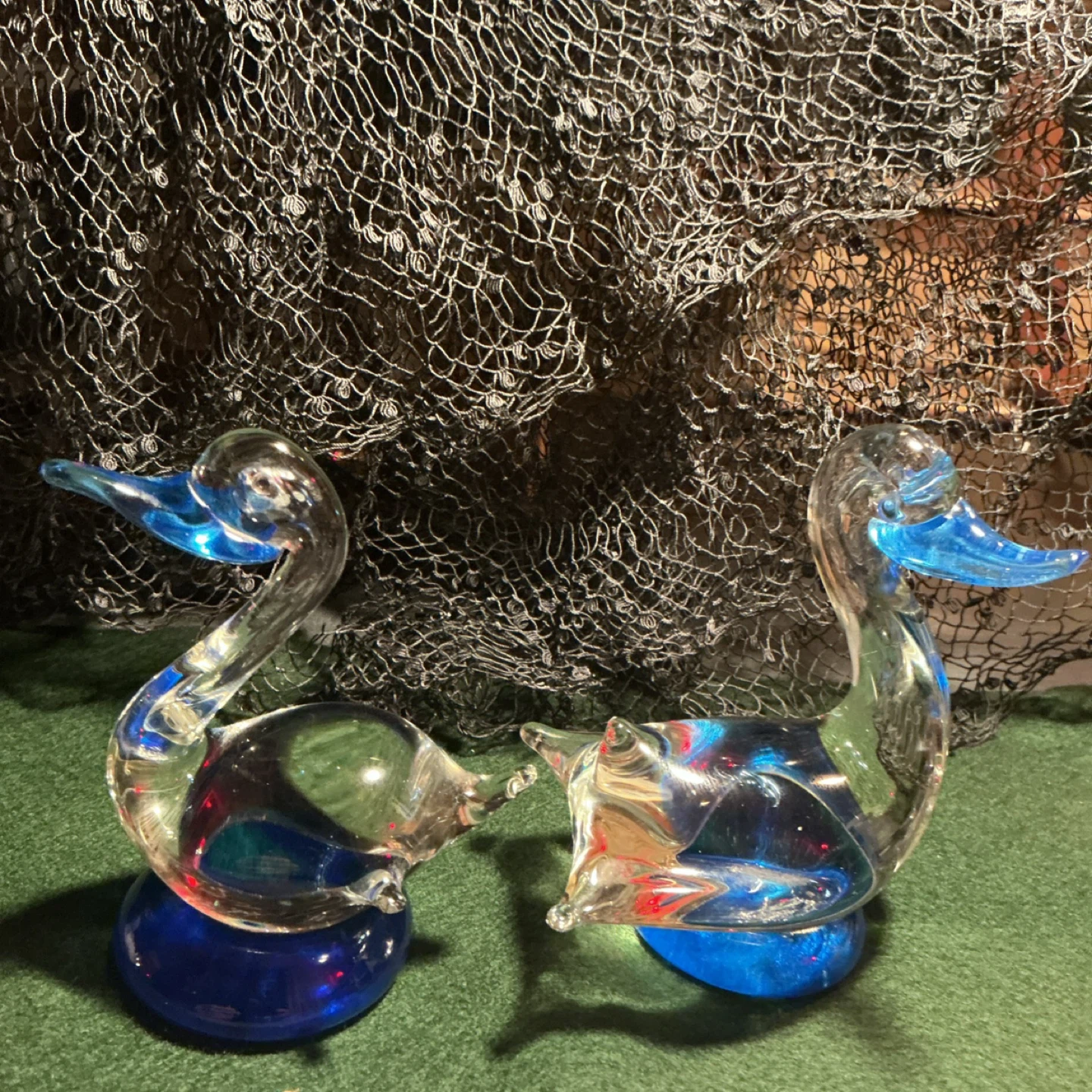Handblown Murano style Pair of Glass Ducks - photo 3