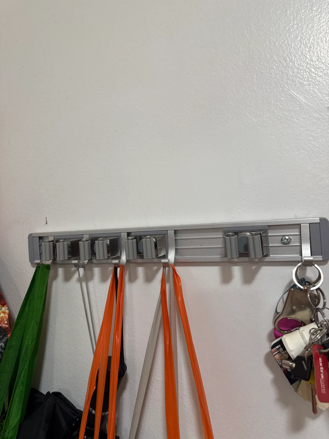 Wall Mounted Broom Holder Organizer Rack