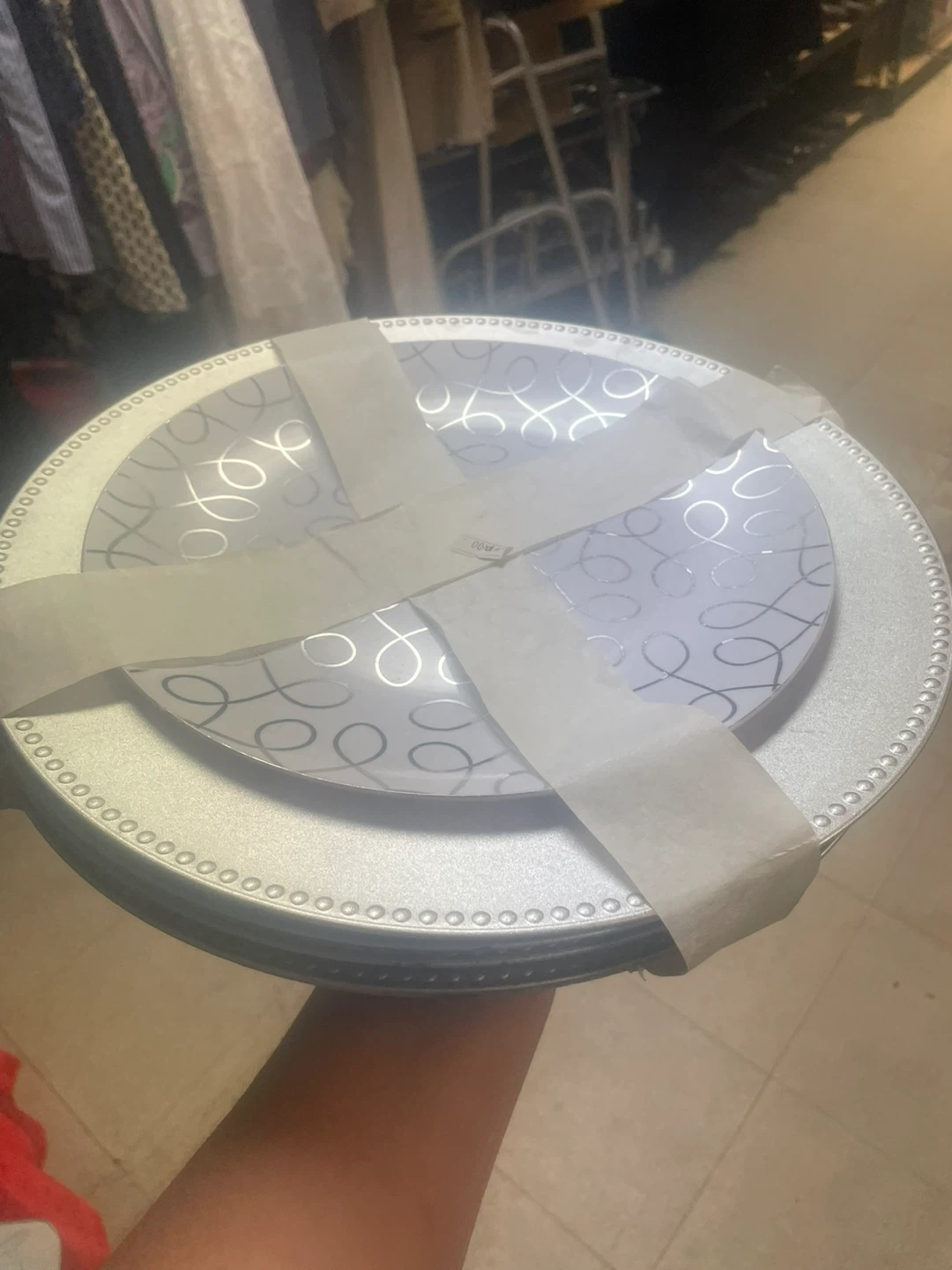 Silver Charger Plates Set - photo 2