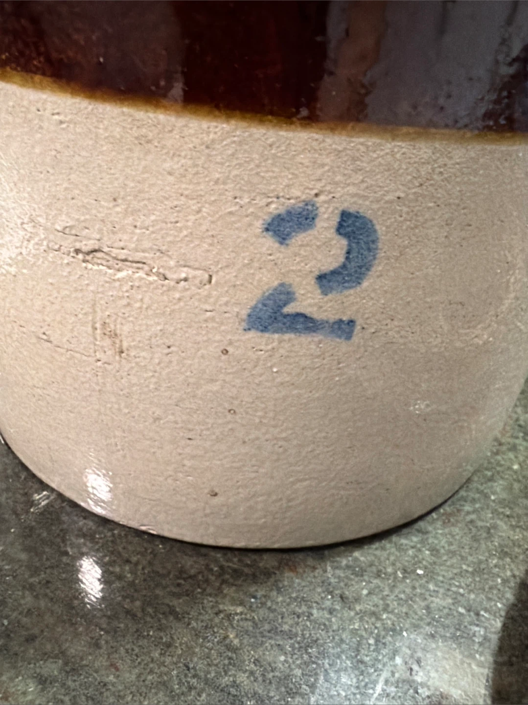 Vintage Crock Pot 2 Gallon American made early 1900 - photo 2