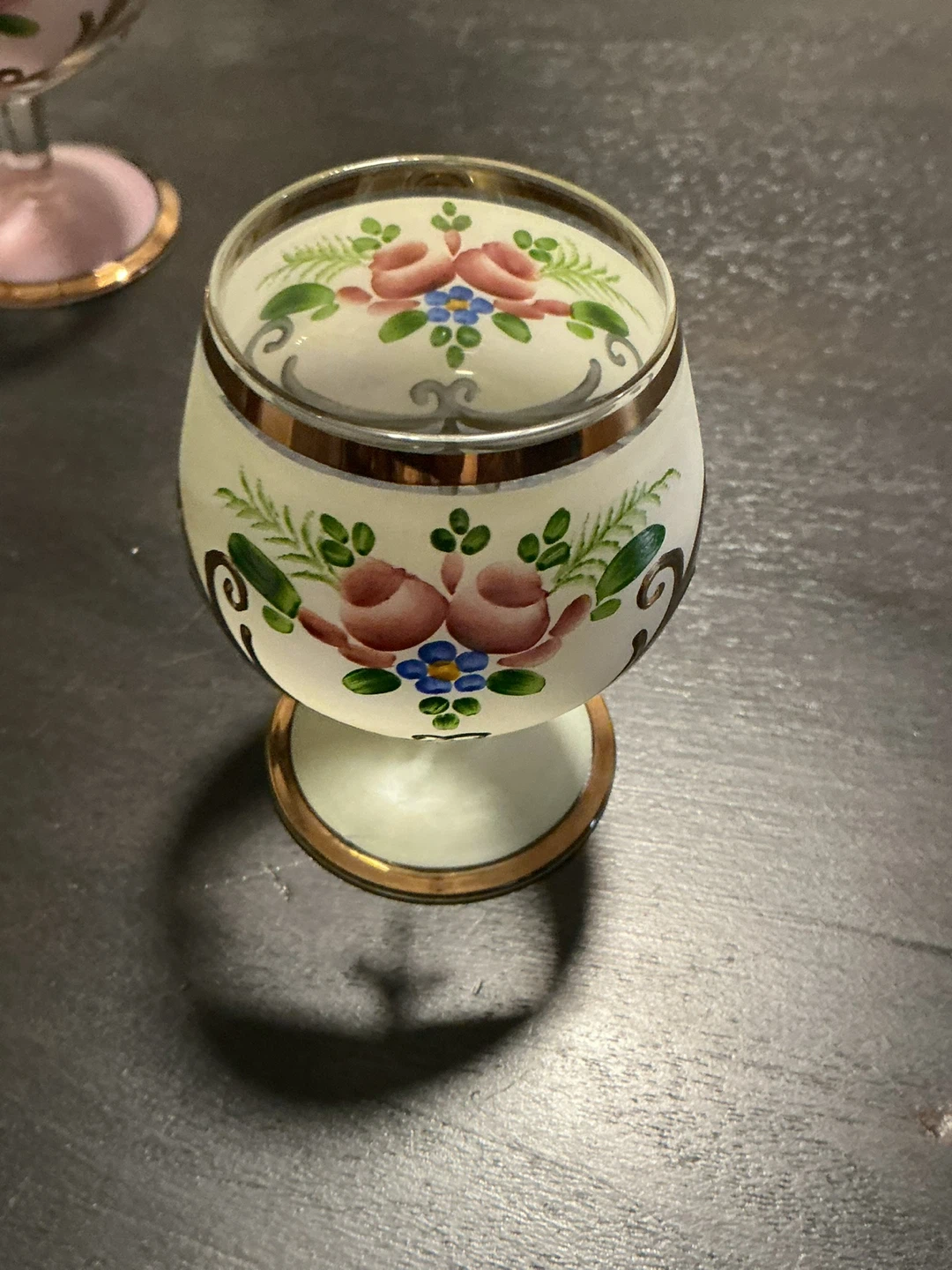 Two mini snifters hand painted Murano style - photo 5