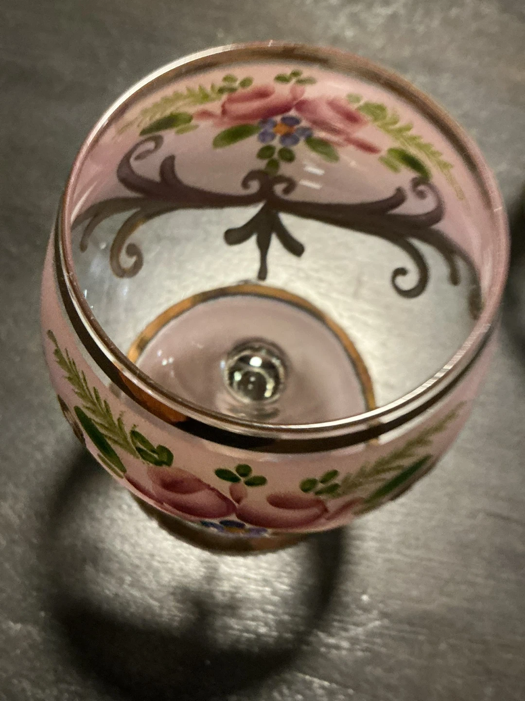 Two mini snifters hand painted Murano style - photo 2