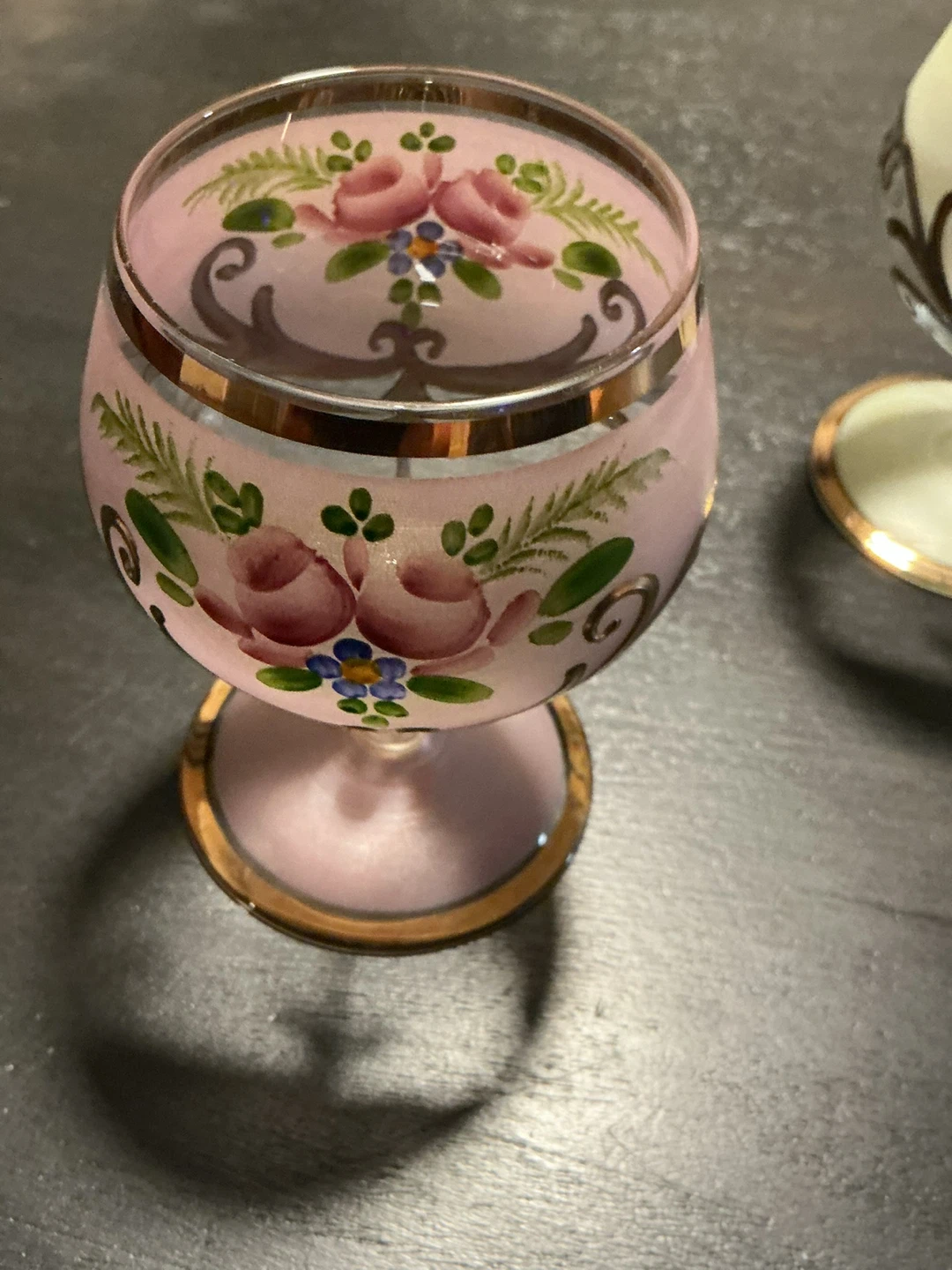 Two mini snifters hand painted Murano style - photo 3