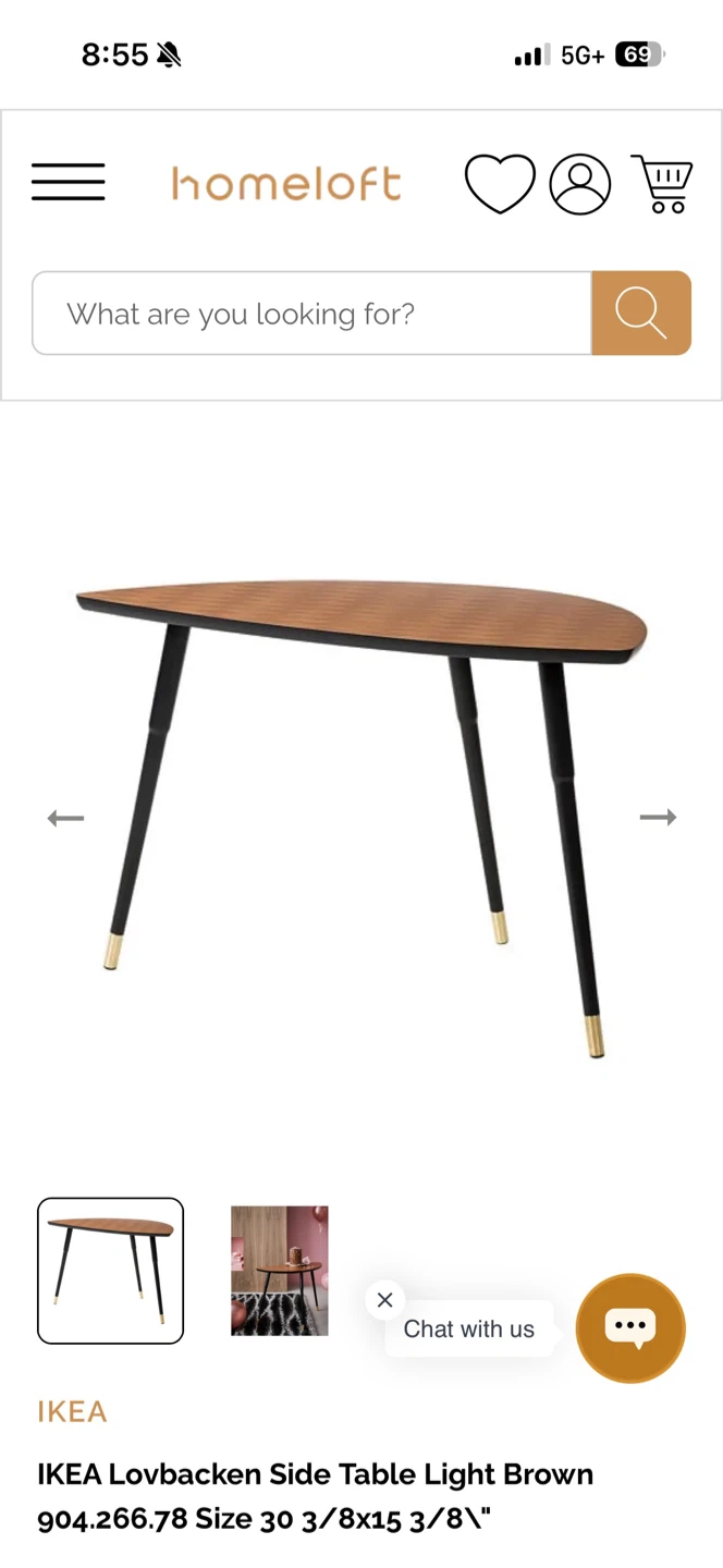 IKEA Lovbacken Side Table Light Brown
