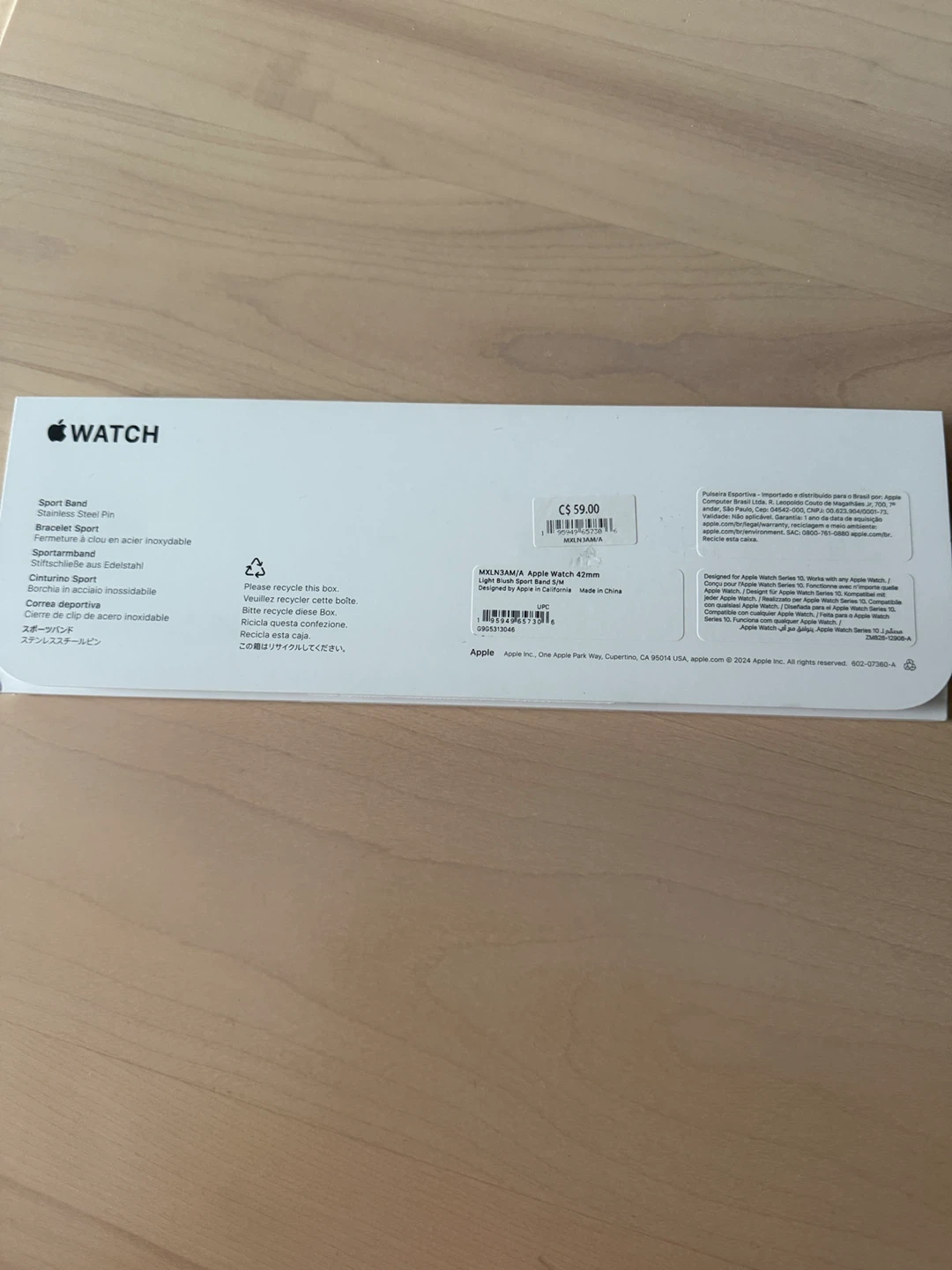 Apple Watch Sport Band - 42mm - Beige - photo 2
