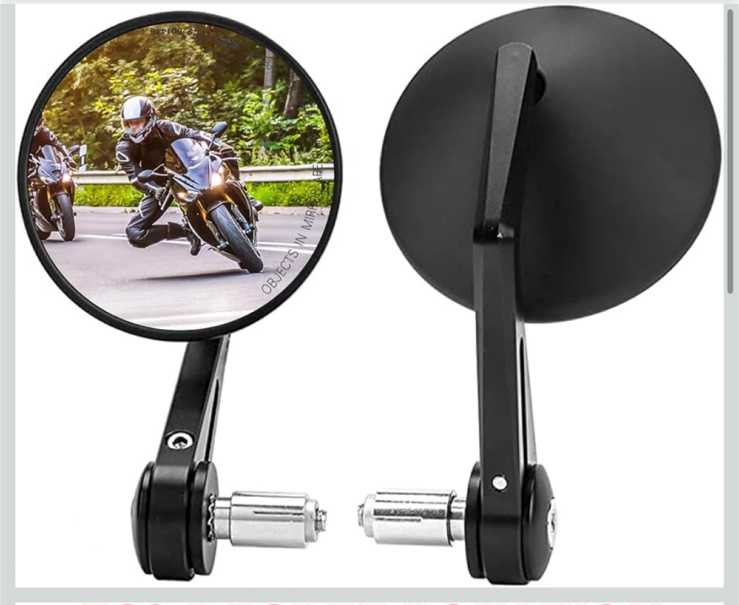 KEMI MOTO Motorcycle Handlebar Mirrors - photo 2