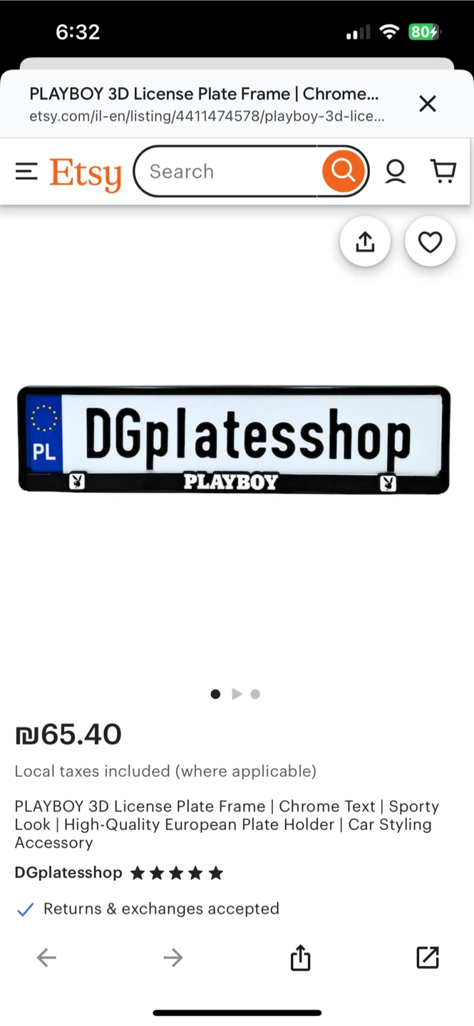 Playboy License Plate Frame - photo 4