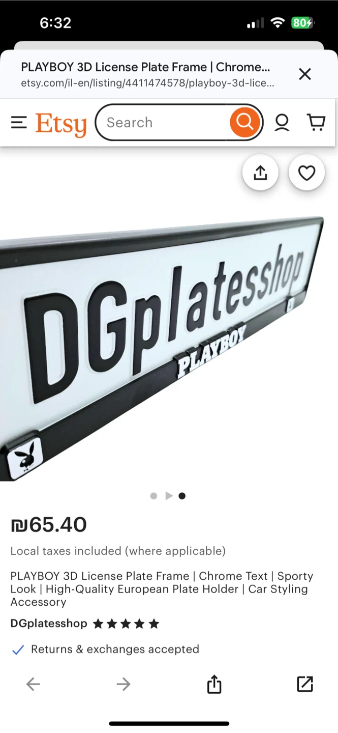 Playboy License Plate Frame - photo 5