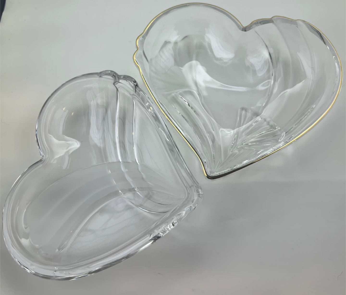 Vintage  Heart Shaped Crystal Dish - photo 4