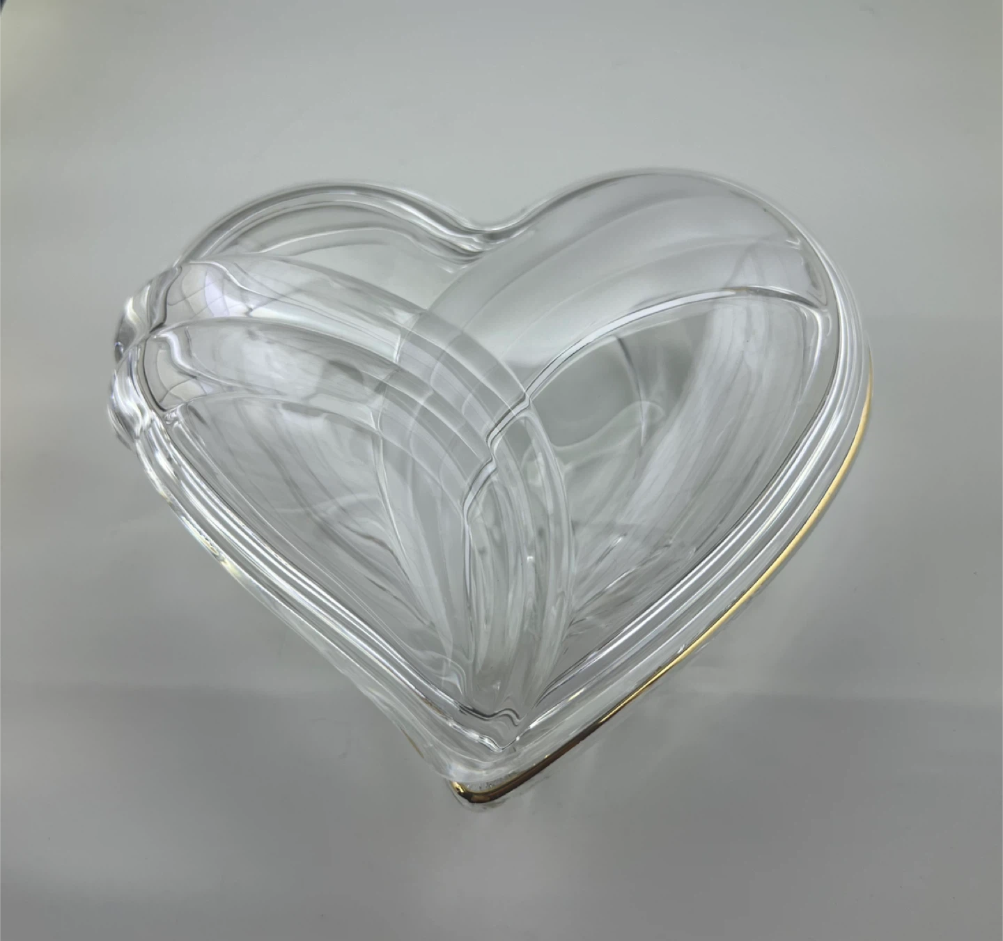 Vintage  Heart Shaped Crystal Dish