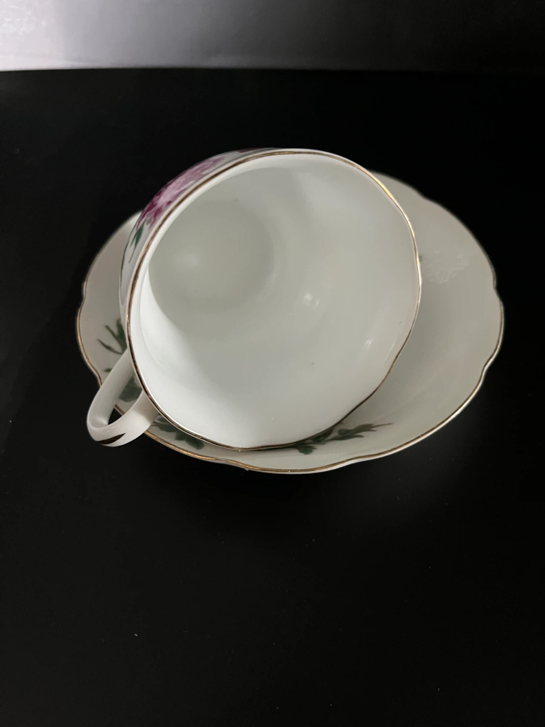 Vintage Floral Teacup and Saucer Set