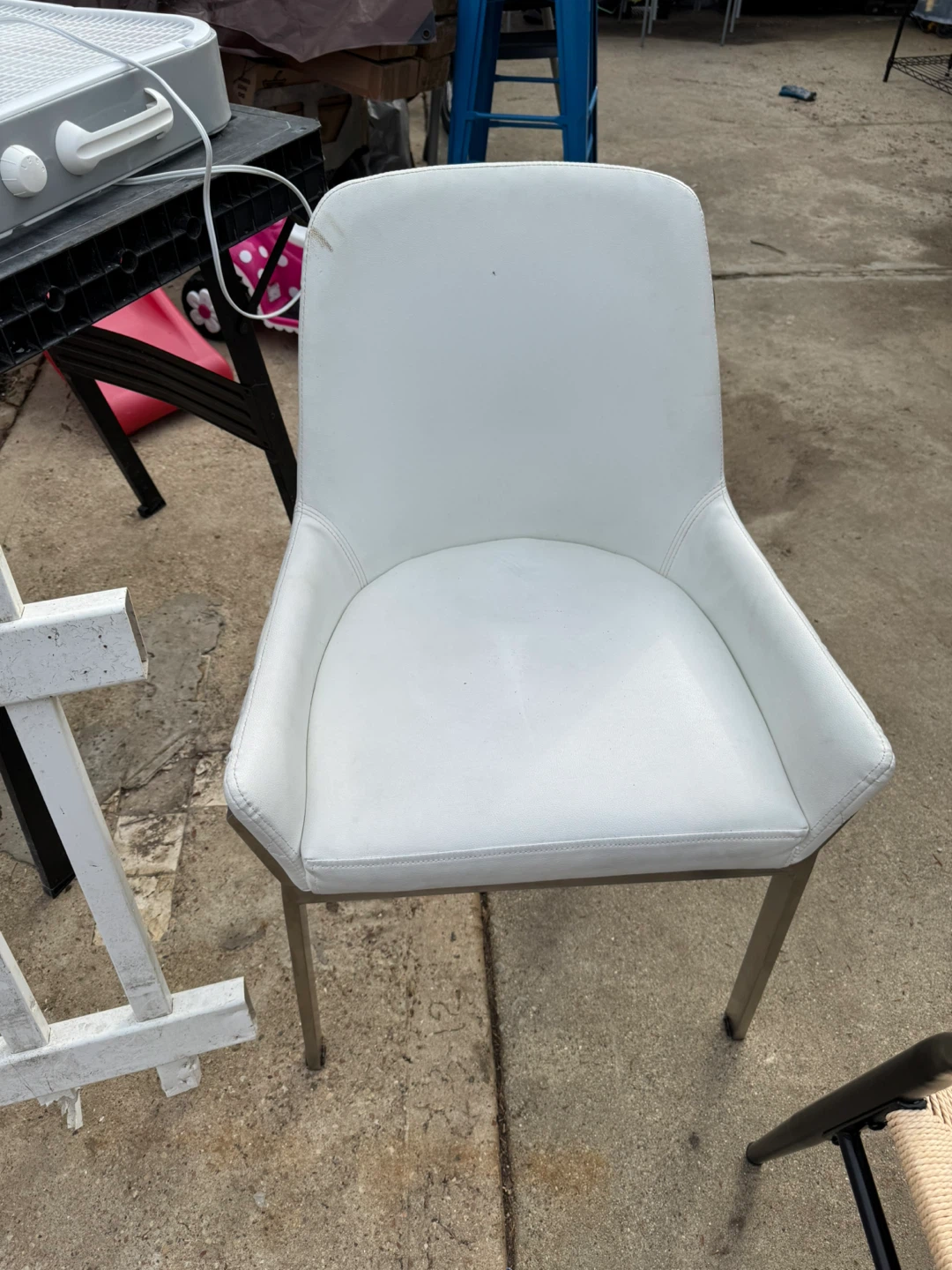 White Upholstered Dining Chair
