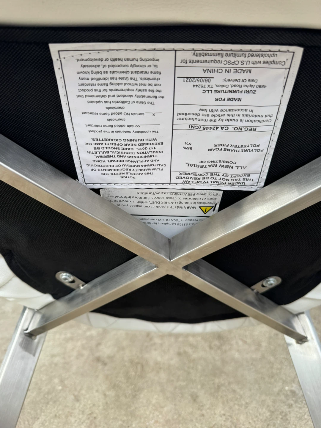 White Upholstered Dining Chair - photo 3