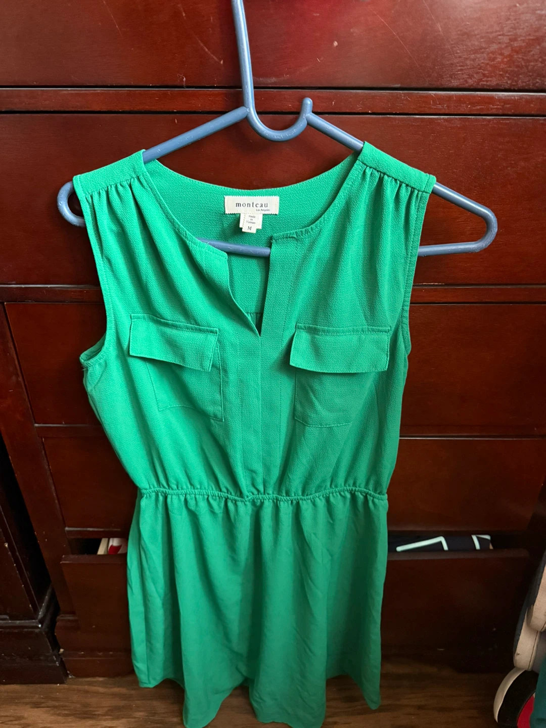 Mon-Teau Green Sleeveless Dress
