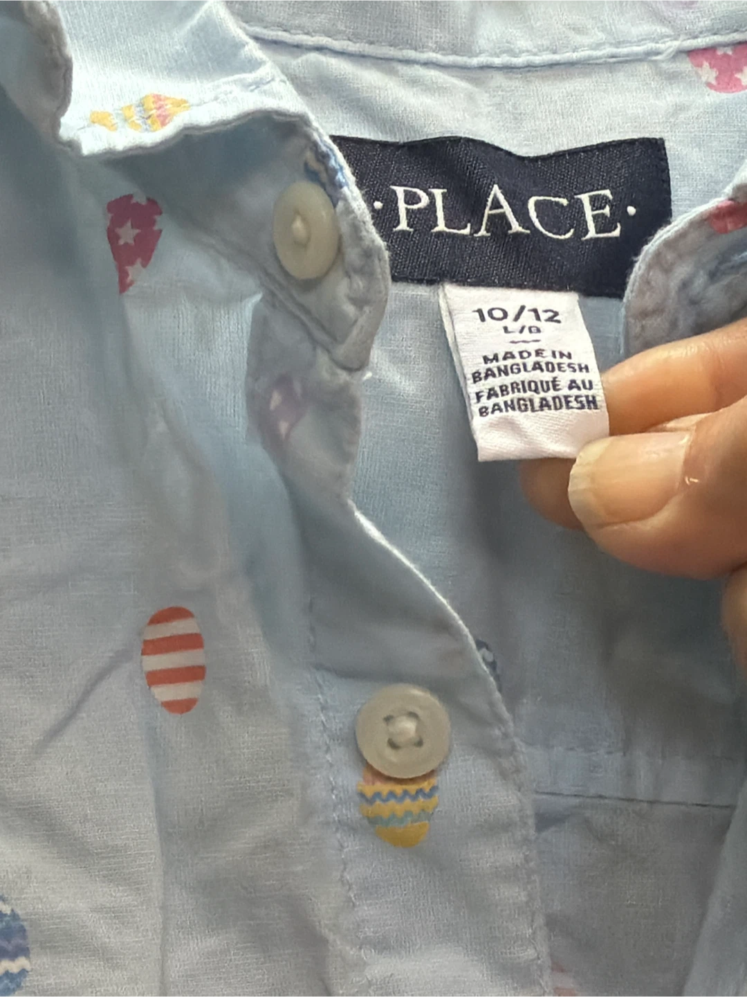 The Children's Place Boys Light Blue Easter Egg Print Shirt - photo 2