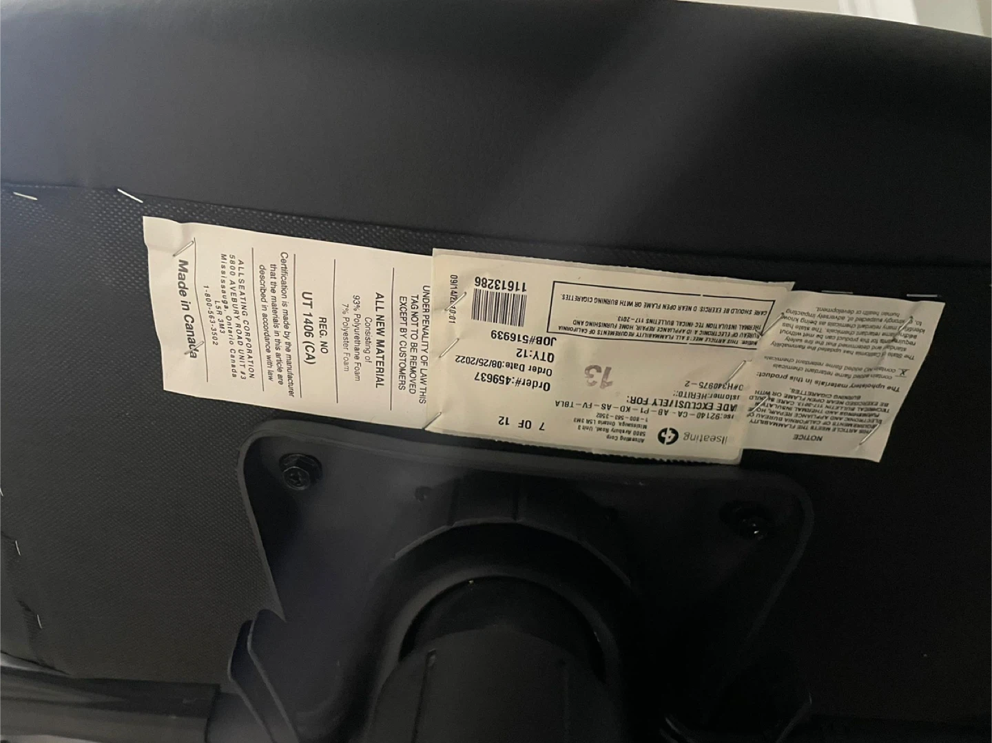 Black Faux Leather Executive Office Chair - photo 3