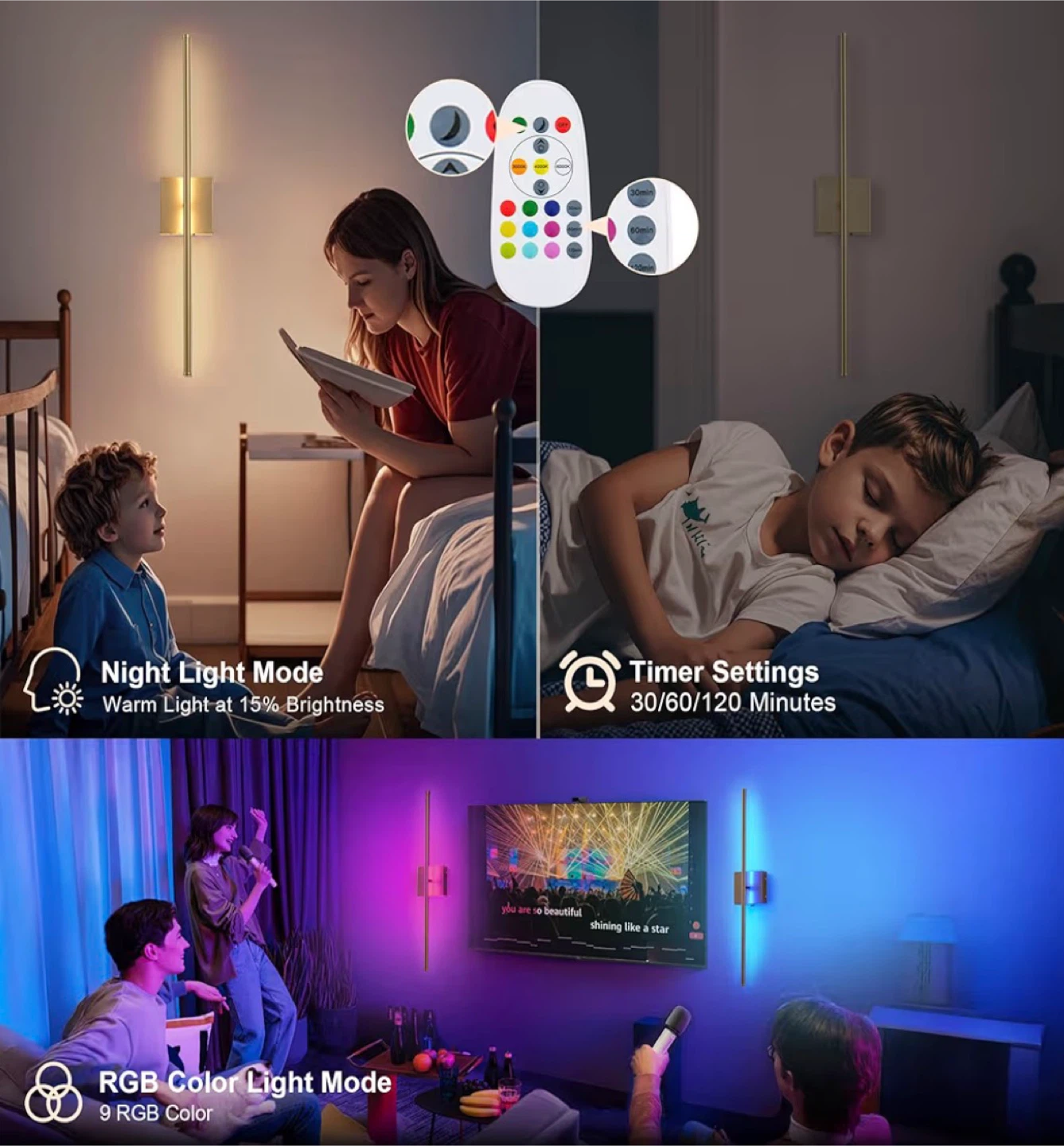 RGB LED Wall Sconces 2 Pack - photo 5