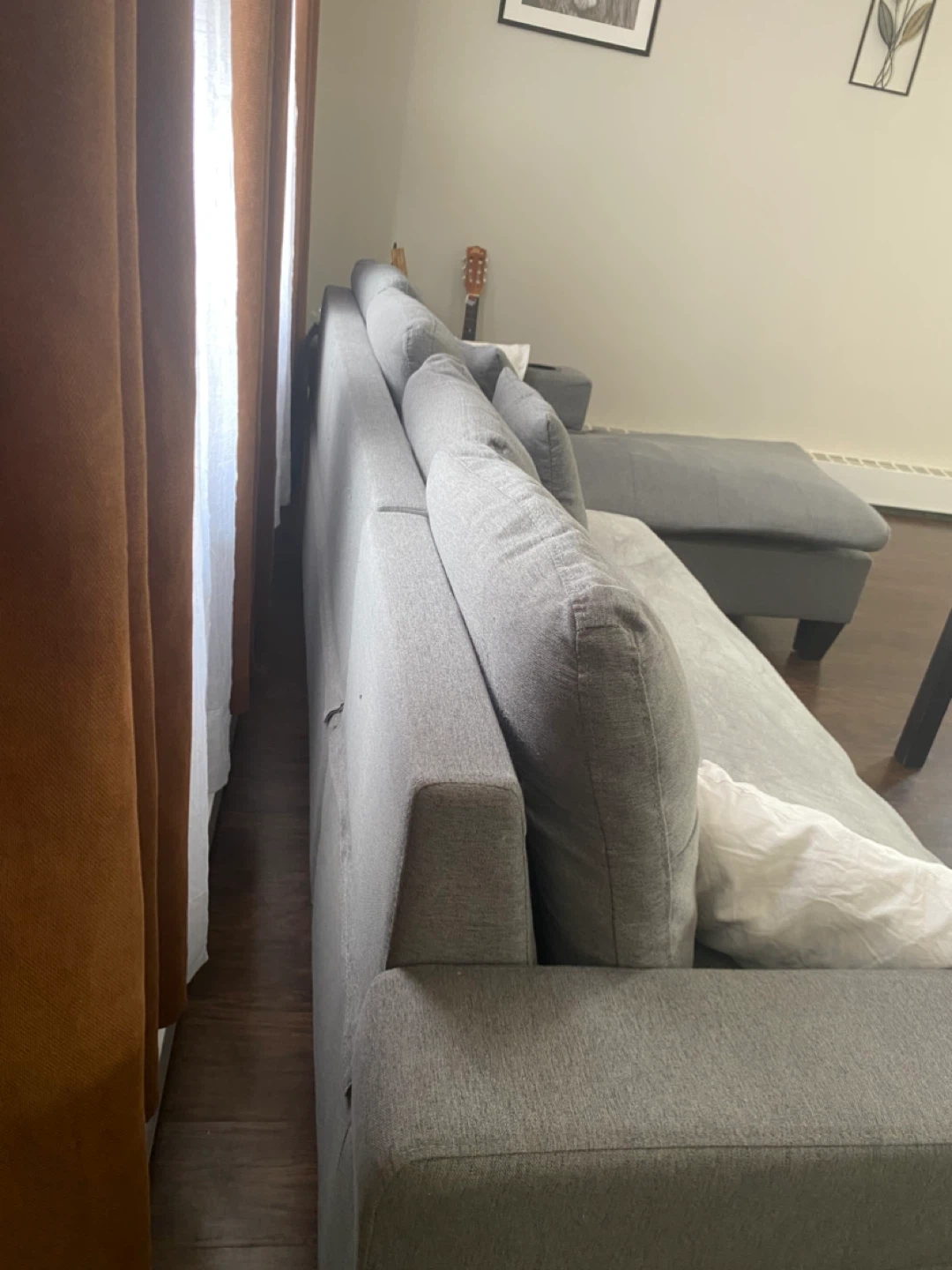 Grey Sectional Sofa with Cup Holders - photo 4